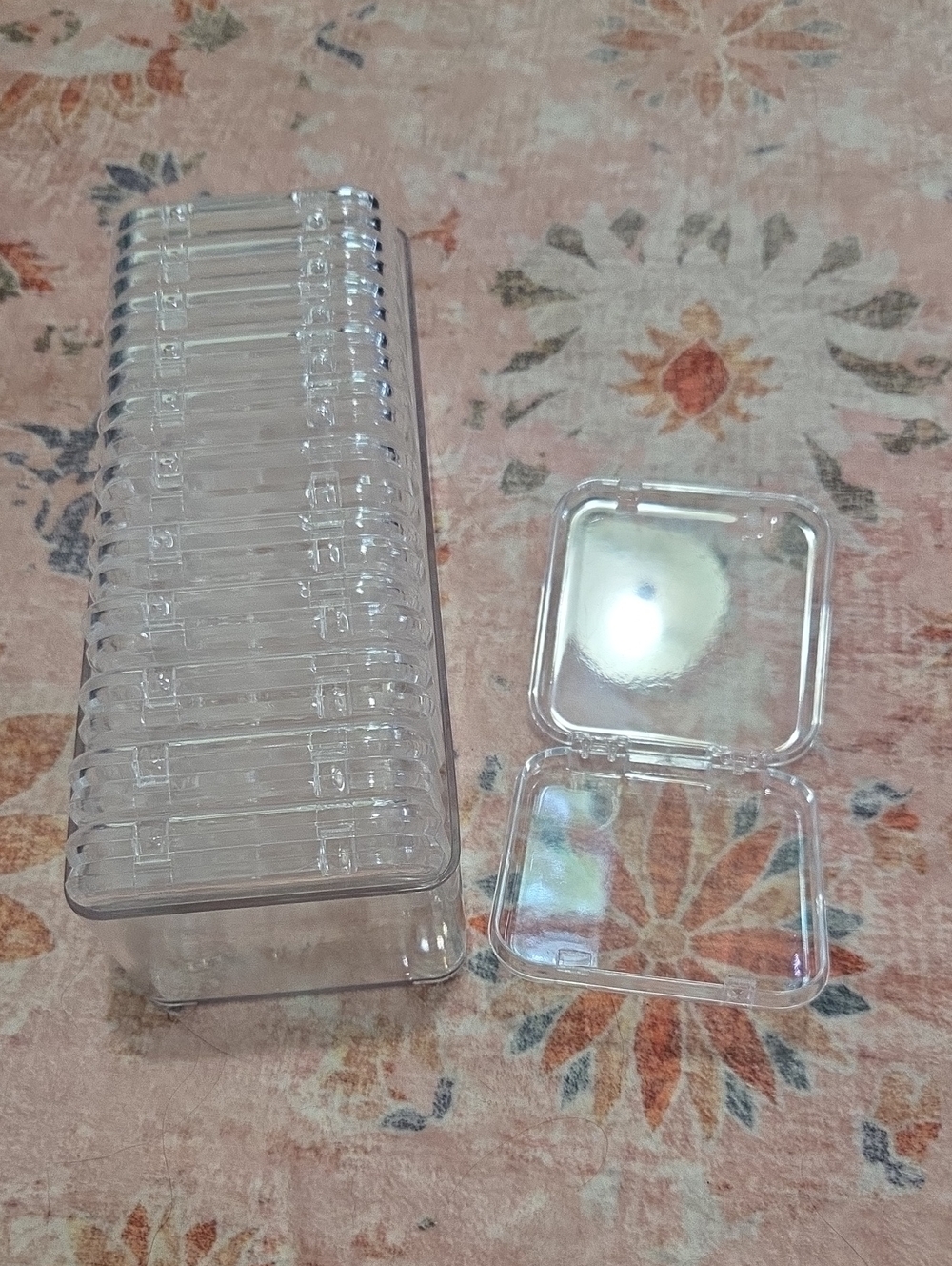 Clear Plastic Protective Case 12 Pack - Transparent With Holder